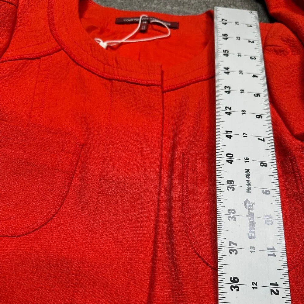 Comptoir des Cotonniers Red Women's Office Blazer Suit Jacket Size US XX-Small